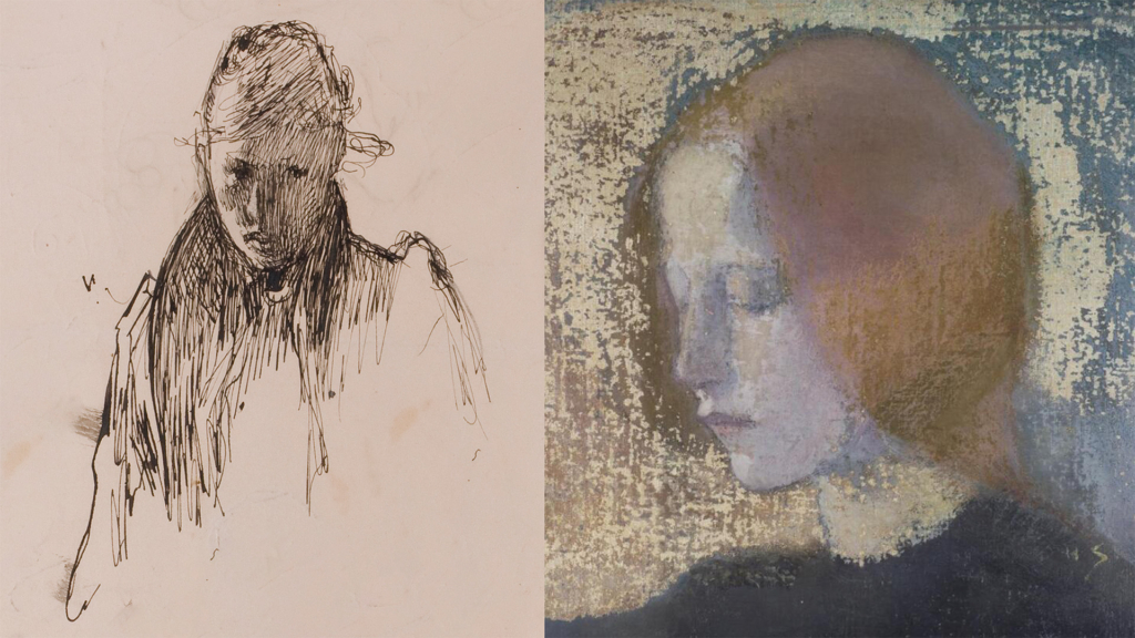 Venny Soldan-Brofeldtin ja Helene Schjerbeckin muotokuvat.